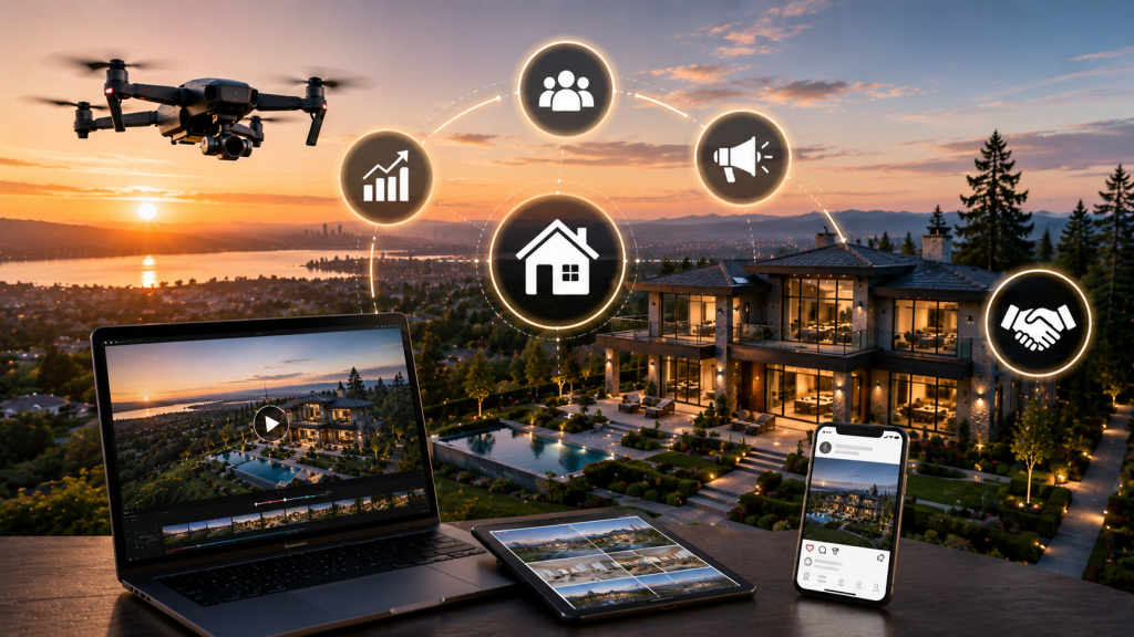 luxury realtor marketing drone video