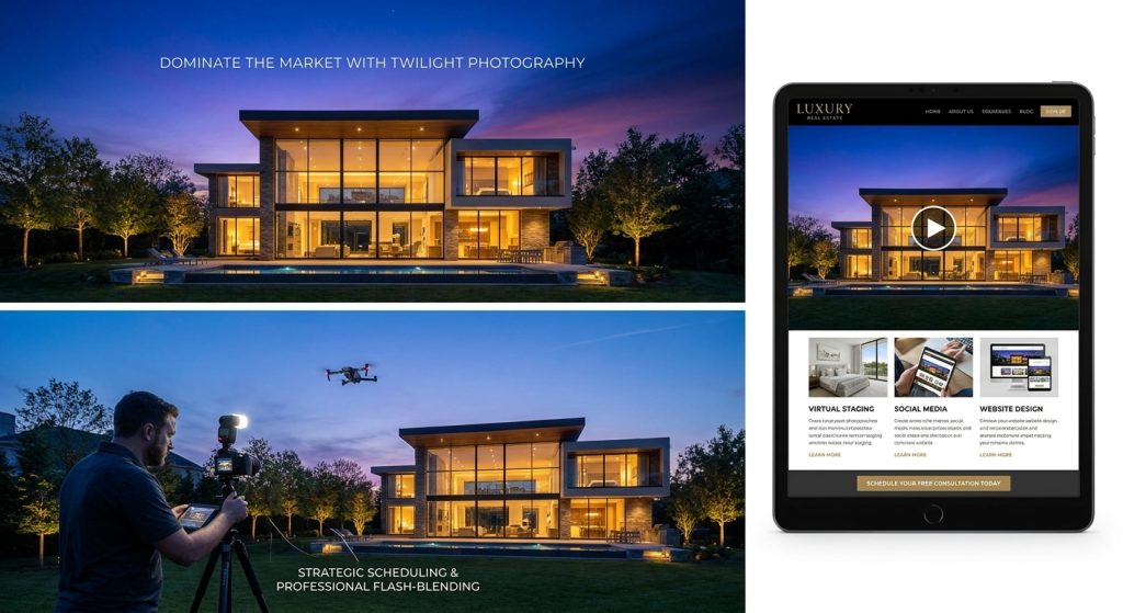 twilight real estate photography